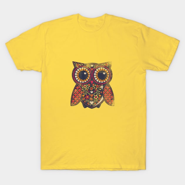 Vintage Ethnic Owl T-Shirt by Hmus